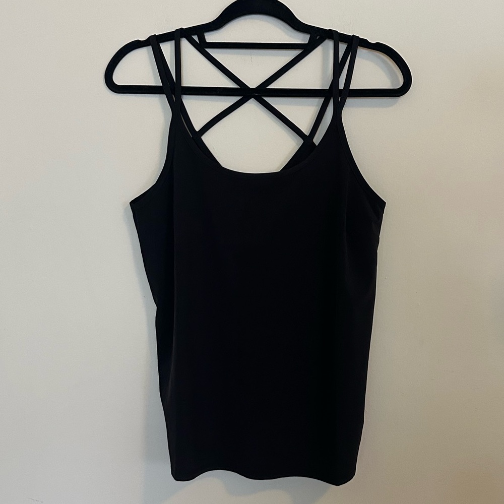 Athleta Strappy Black Tank Top